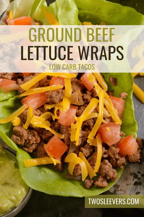 Ground Beef Lettuce Wraps, Mexican Ground Beef, Turkey Taco Lettuce Wraps, The Best Tacos, Taco Lettuce Wraps, Beef Lettuce Wraps, Roasted Cauliflower Recipes, Low Carb Tacos, Healthy Wraps