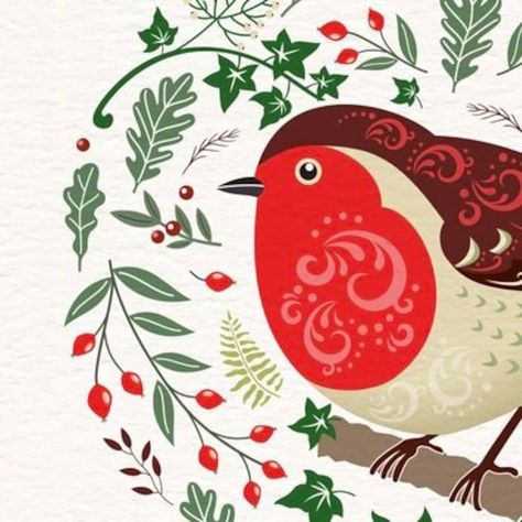 Robin Christmas Card Jolly Robin Card Scandinavian Folk - Etsy UK Folk Art Christmas Decorations, Folk Art Christmas Cards, Scandinavian Christmas Cards, Nordic Christmas Scandinavian Style, Scandinavian Folk Art Christmas, Winter Greeting Cards, Christmas Decorations Drawings, Scandi Folk Art, Christmas Fairytale