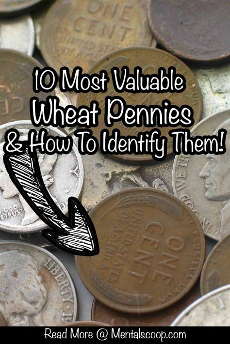 10 Most Valuable Wheat Pennies & How To Identify Them! - Mental Scoop Valuable Wheat Pennies, Penny Value Chart, Wheat Penny Value, Money Penny, Old Pennies Worth Money, Pennies Worth Money, Old Coins Value, Valuable Pennies, Penny Values