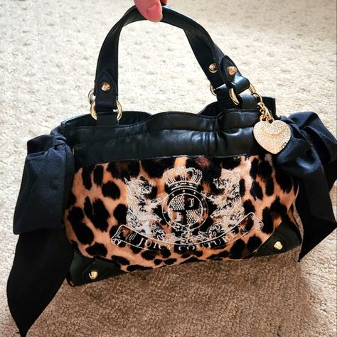 SOLD  Juicy Couture Mini Daydreamer Like New Cheetah/Leopard Mini Bag Purse Juicy Bag, Cheetah Bag, Dog Embroidery, Juicy Couture Purse, Couture Handbags, Other Outfits, Printed Bags, Juicy Couture, Mini Bag