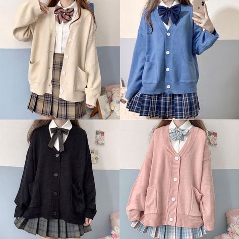 Y/n was left alone in the rain to die but Taro found her and took her… #random Random #amreading #books #wattpad Japanese Korean Fashion, School Sweater, Plaid Jacket Women, Student Girl, Spring Sweater, School Uniforms, Vestidos Vintage, Style Sweater, Women's Wear