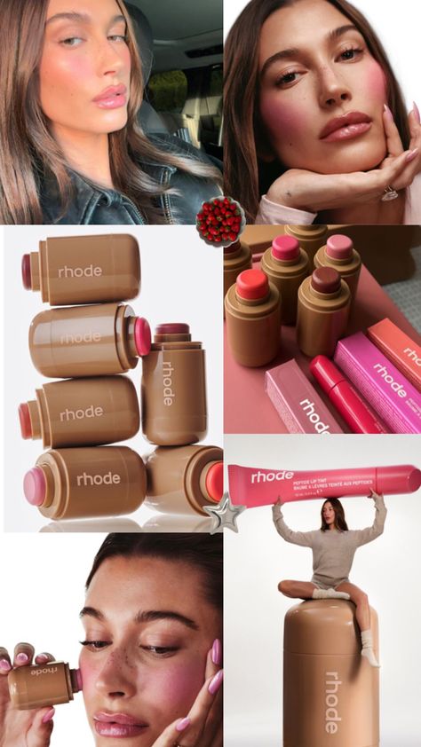 #haileybieber #rhode #makeup #skincare #blush Hailey Bieber, Rhodes, Blush, Makeup, Make Up