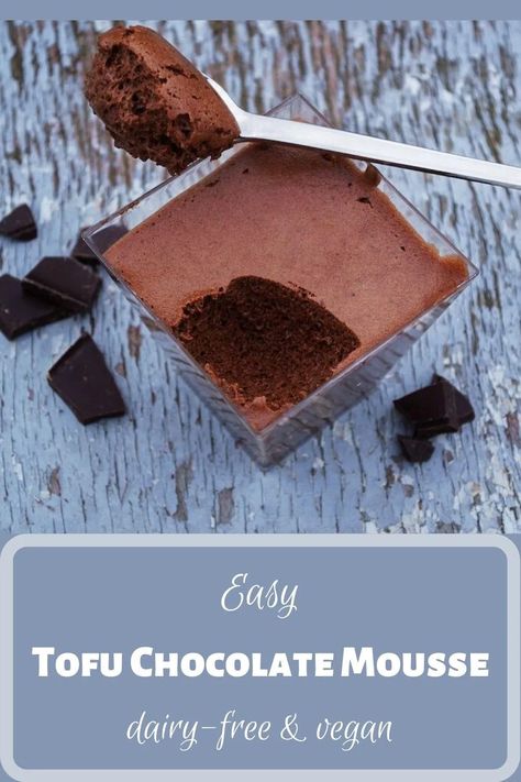 Easy Tofu Chocolate Mousse Recipe 4 Tofu Chocolate Mousse, Tofu Mousse, Tofu Dessert, Aphrodisiac Foods, Vegan Chocolate Mousse, Dark Chocolate Mousse, Eat Something, Chocolate Mousse Recipe, Protein Desserts