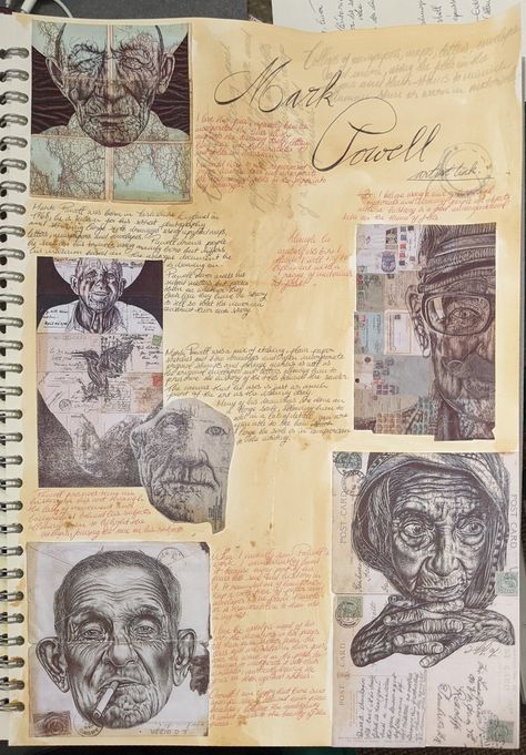 Mark Powell Artist Research Page, Mark Powell Artist Research, Mark Powell, Artist Research Page, A Level Art Sketchbook, Gcse Art Sketchbook, Gcse Art, A Level Art, Sketchbook Art Inspiration