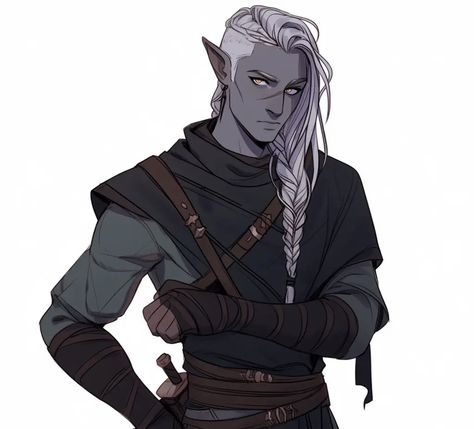 Mroczny Elf, Drow Male, Dnd Elves, Elf Characters, Elf Art, Heroic Fantasy, Dungeons And Dragons Characters, Dnd Art, Dark Elf