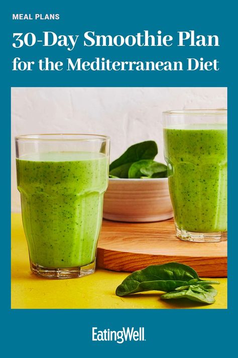 This 30-day Mediterranean diet smoothie plan can help you make simple and healthy choices to start each morning this month. Peach Mango Smoothie, Protein Shake Diet, Smoothie Bowl Recipe Healthy, Banana Protein Smoothie, Smoothies Healthy, Beet Smoothie, Smoothie Bowl Healthy, Mind Diet, Kale Smoothie