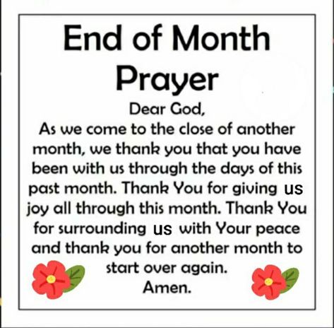 End Of Month Prayer, End Of The Month Prayer, Anniversary Cake With Photo, Last Day Of The Month, Emoticon Love, End Of Month, Blessed Night, Month End, Starting Over Again