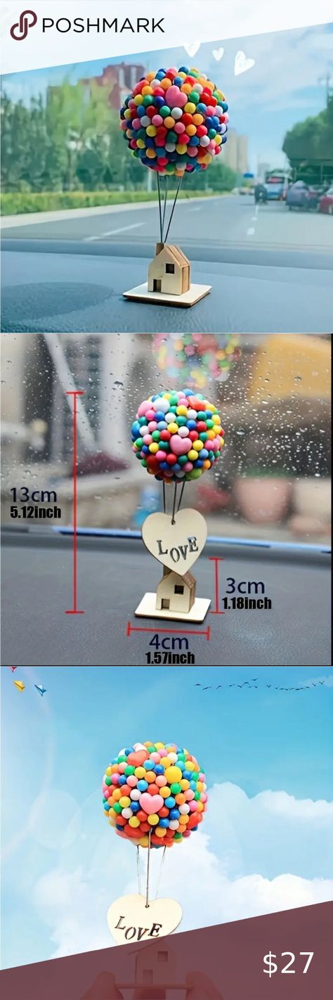 DIY Cute Balloon House Vehicle Accessories Car Decoration Dashboard Decoration Balloon House, Vehicle Accessories, Interior Car, Car Dashboard, Car Decoration, Accessories Car, Automotive Interior, Car Decor, Birthday Ideas