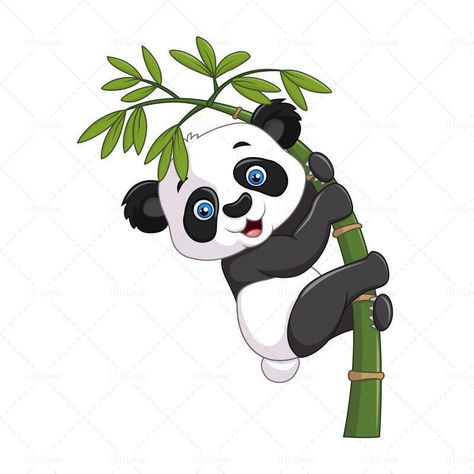 Vector giant panda lying on bamboo Panda On Bamboo, Cartoon Jungle, Fat Panda, Cute Panda Drawing, Bamboo Wallpaper, Bamboo Tattoo, Panda Drawing, Bamboo Decor, Abstract Wallpaper Design