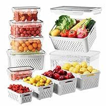 Fruit Storage Containers, Containers For Fridge, Produce Containers, Airtight Storage, Fruit And Vegetable Storage, Fridge Storage, Vegetable Storage, Food Storage Container Set, Refrigerator Storage