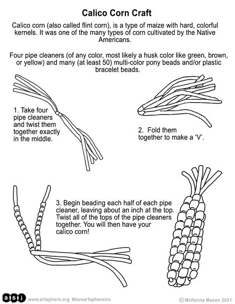 Corn Made Out Of Beads, Beaded Indian Corn Craft, Crafts With Corn Kernels, Beaded Pipe Cleaner Indian Corn, Corn Silk Crafts, Corn Unit Study, Bead Corn Craft, Corn Craft Preschool, Beaded Corn Craft