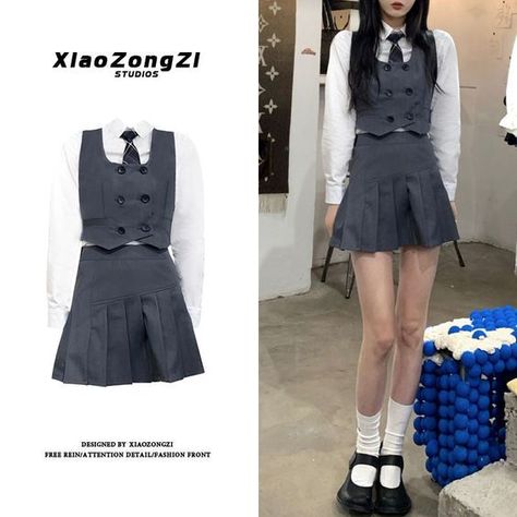 Just as oictured no complaints! Mini Pencil Skirt Outfits, School Uniform Fashion, Suit White, Pencil Skirt Outfits, Sailor Suit, Japanese Dress, Japanese School, Cute Spring Outfits, Uniform Fashion