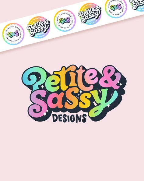 Petite & Sassy is an online shop selling Baby and children’s clothing and gifts. This retro brand identity needed to be modern, fun and colorful. This project included brand guide, logo design, , visual identity design, pattern design, stickers design, label and packaging design, custom Canva templates design, color palette curation and more. Quirky Brand Identity, 70s Logo Design, Retro Brand Identity, Guide Logo Design, Quirky Logo, 70s Logo, Design Color Palette, Branding Guide, Boutique Branding