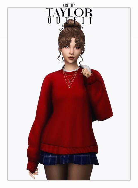 Sims 4 Aretha Cc, Skirt Sims 4, Sims 4 Cc Patreon, Cc Patreon, Sims 4 Patreon, Nerd Outfits, Taylor Outfits, Sims Ideas, The Sims4