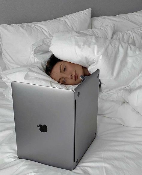 Resting In Bed Aesthetic, Laptop In Bed Aesthetic, Laptop On Bed, Woman Reading In Bed, Laptop In Bed, Women Sleeping In Bed Photography, Candy Land Birthday Party, Candyland Birthday, Make Time