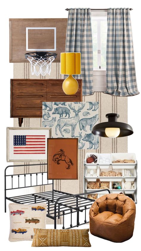 Boys room board with western, vintage and mid century inspo Western Boys Room, Western Rooms, Boys Room Design, Boys Bedroom Makeover, Big Boy Bedrooms, Toddler Boys Room, Boy’s Room, Baby Boy Room Nursery, Western Vintage