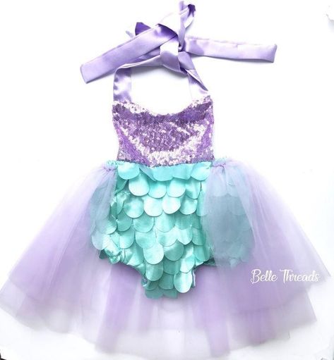 Sparkle Romper, Mermaid Birthday Outfit, Mermaid Tutu, Outfit For Kids, Mermaid Birthday Party Decorations, First Birthday Tutu, Mermaid Party Decorations, First Birthday Dresses, Mermaid Invitations