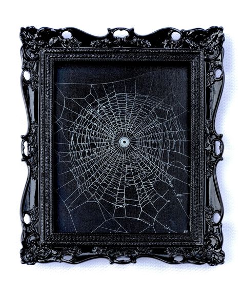 Spiderweb Art, Painting On Fusible Web, Spider Web Art, How To Preserve A Spiderweb, Real Spider Web, Framed Spider Web, Art Nouveau Spider Web, Preserved Spider Web, Glass Etching Designs