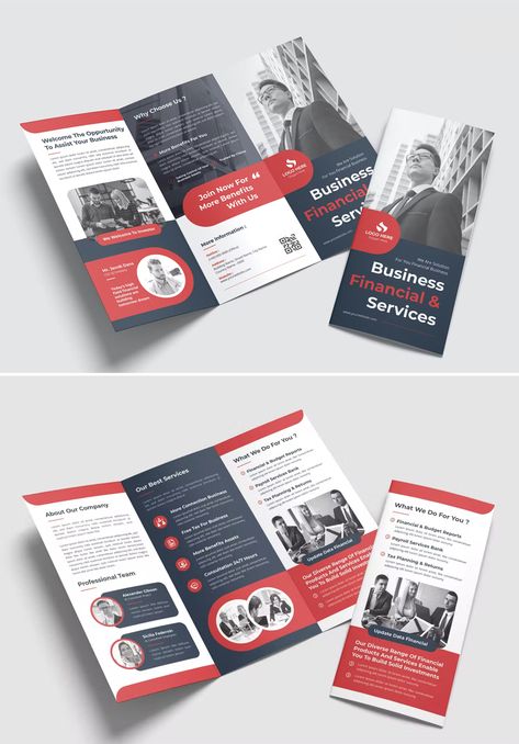 Financial Business Trifold Design Template AI, EPS, PSD Fold Brochure, Trifold Brochure Template, Business Promotion, Trifold Brochure, Brochure Design, Brochure Template, Design Template, Wellness Design, Quick Saves