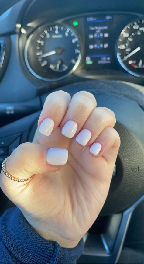 Soft White Dip Nails, White Sns Nails, White Dip Nails, White Sns, Realistic Nails, White Nail Ideas, Nails 23, Pattern Nails, White Gel Nails