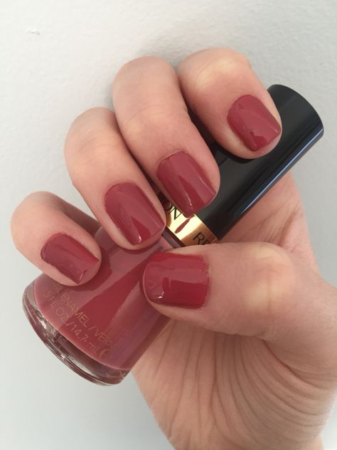 •Revlon Teak Rose Nails• Revlon Teak Rose Nail Polish, Reddish Brown Nail Polish, Revlon Teak Rose, Rose Nail Polish, Revlon Nail Polish, Nail Paint Shades, Pretty Gel Nails, Rose Nails, Dream Nails