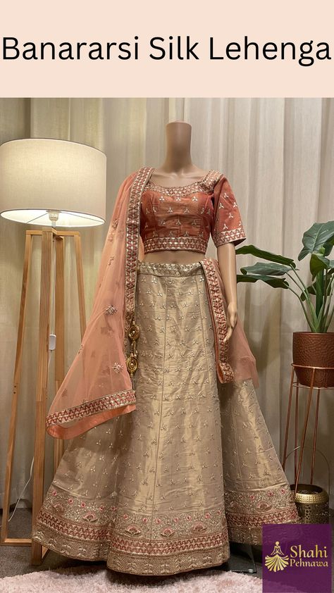 Rust with golden combination Lehenga set is a unique hand embroidered ensemble, padded, cancan under the skirt, fully embroidered, blouse & skirt with tassels and heavy dupatta. Skirt With Tassels, Rust Colour, Heavy Dupatta, Under The Skirt, Blouse Skirt, Ladies Clothing, Silk Lehenga, Rust Color, Embroidered Blouse