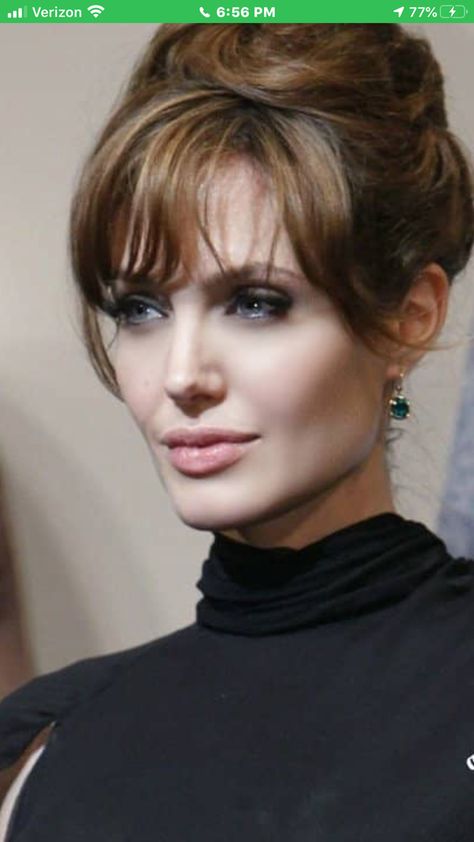 Angelina Jolie Hair Tutorial, Angelina Jolie Fringe, Angelina Jolie Bangs, Angelina Jolie Updo, Angelina Jolie Straight Hair, Angelina Jolie Curly Hair, Angelina Jolie Bangs Hair, Angelina Jolie Photos, Glamorous Hair