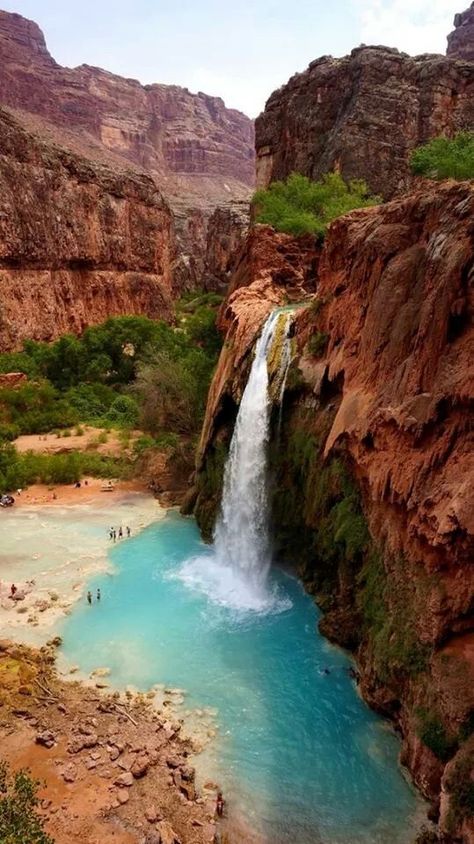 Arizona Havasu Falls, Arizona Road Trip, Halong Bay, The Grand Canyon, Beautiful Waterfalls, Beautiful Places To Travel, Beautiful Places To Visit, Pretty Places, Vacation Ideas