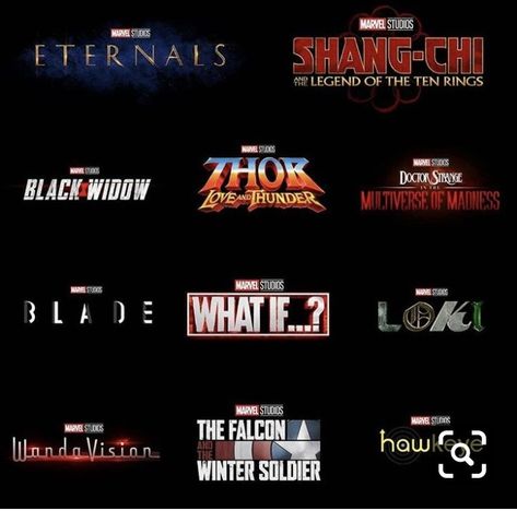 MCU Phase 4 (Comic Con announcement 2019) Marvel Phase 4, Marvel Phases, Thor Love And Thunder, Shang Chi, Avengers Characters, Love And Thunder, Red Tights, Teen Movies, Phase 4