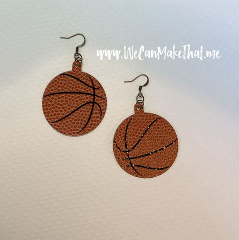 DIYs and Cricut Craft Ideas % Basketball Earrings Cricut, Basketball Faux Leather Earrings, Earrings With Cricut, Earring Tips, Cricut Craft Ideas, Earrings Cricut, Beach Wedding Earrings, Basketball Earrings, Cricut Earrings