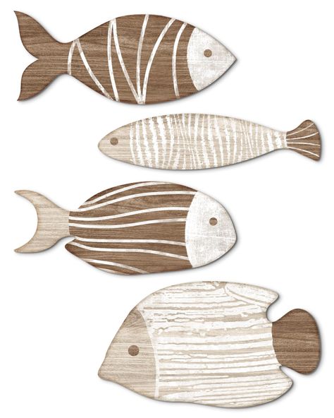 PRICES MAY VARY. Cute Fish Decoration Set: You will receive 4 pieces of wooden fish sea wall art pieces, with 5 different pattern combinations and sizes, sufficient to meet your decoration needs, allowing you to make different arrangements at will Show off the retro charm: These hanging fish beach bathroom decors are designed in different colors at the head, body, and tail, with a worn-out appearance that is retro and rustic, making it more exquisite and three-dimensional, retro and rustic Easy Rustic Coastal Decor Living Room, Coastal Cottage Wall Decor, Pier One Imports Decor, Fish Wood Art, Nautical Boho Decor, Antique Coastal Decor, Eclectic Beach Decor, Driftwood Fish Art, Modern Coastal Bathroom Decor