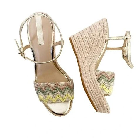 New! Clearance-Size 10M Copper Key Waterlily Platform Wedges Espadrille Gold Straps was just added to eBay. Check it out! #eBay #eBaySeller