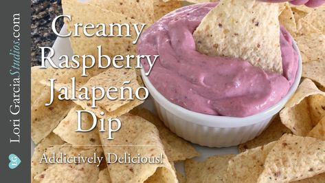 Creamy Raspberry Jalapeño Dip | Chipotle Dip Recipes, Jalapeno Dipping Sauce, Jalapeno Cream Cheese Dip, Jalapeño Dip, Cream Cheese Recipes Dip, Jalapeno Dip, Cream Cheese Dips, Easy Bake, Cream Cheese Recipes