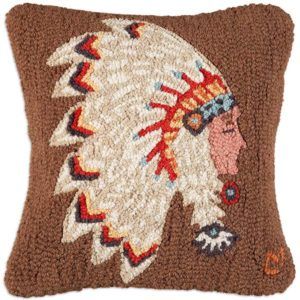 cheftain indian chandler 4 corners throw pillow Chief Sitting Bull, Hand Hooked Pillows, Western Blankets, Sitting Bull, Western Bedroom, Black Forest Decor, Native American Chief, Hooked Pillow, Hooked Wool