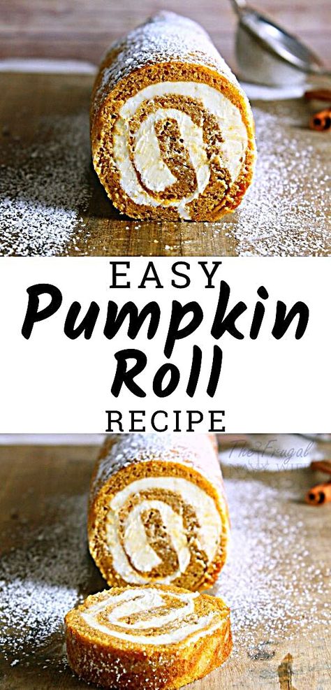 Easy Pumpkin Roll Recipe With Cream Cheese Filling perfect for any time of year. Pumpkin Roll Recipe With Cream Cheese Filling - My FAVORITE fall treat! Pumpkin Roll this is perfect for all those who love Pumpkin Spice Desserts like me! This has a cream cheese filling and it's sooooo good!   #FrugalNavyWife #PumpkinRoll #PumpkinDessert  Pumpkin Desserts | Pumpkin Roll | Pumpkin Recipe | Pumpkin Roll with Cream Cheese Filling #foodgraphy #foodism #recipefordisaster #foodinsta #foodphotos #foodlif Easy Pumpkin Roll Recipe, Spice Desserts, Easy Pumpkin Roll, Roll With Cream Cheese Filling, Pumpkin Roll Recipe Easy, Pumpkin Spice Desserts, Pumpkin Roll Recipe, Desserts Pumpkin, Pumpkin Roll Cake