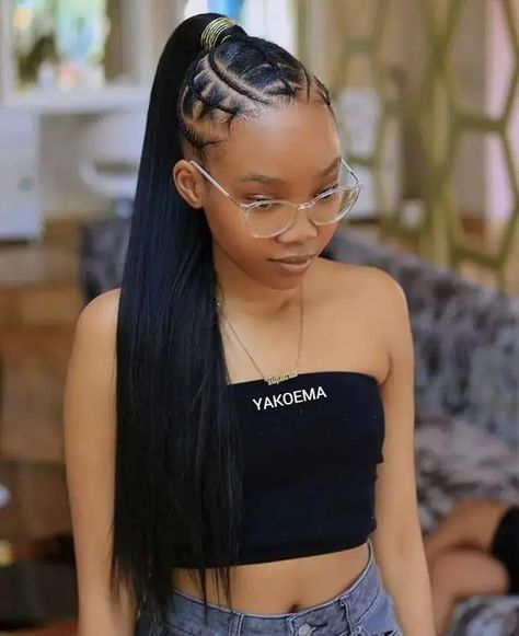 13 Ponytail Hairstyles for the Chic Woman - YKM media Long Ponytail Hairstyles, Hair And Glasses, Frame Wallpaper, Weave Ponytail Hairstyles, Sleek Ponytail Hairstyles, Natural Hair Stylists, Haircut Tutorial, Braided Cornrow Hairstyles, Hair Twist Styles