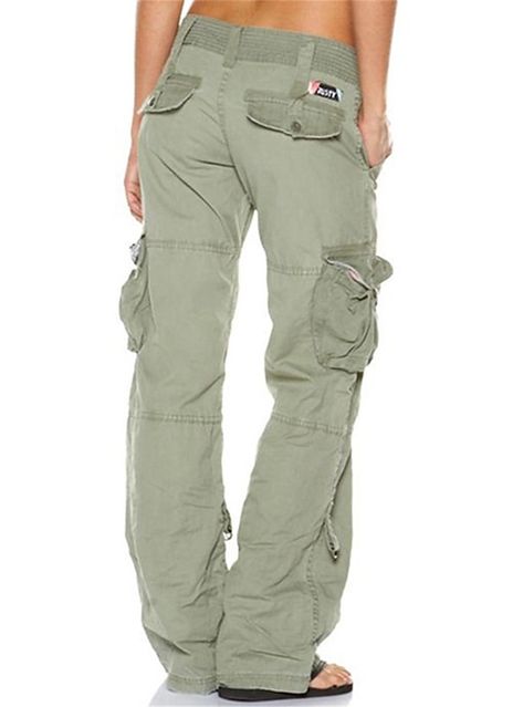 Style Salopette, Celana Kargo, Loose Overalls, Tactical Cargo Pants, Overalls Fashion, Green Cargo Pants, Baggy Trousers, Green Cargo, High Waist Fashion