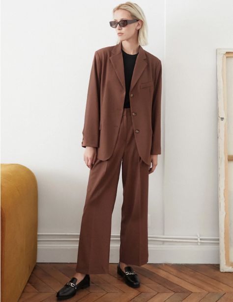 13 Trendy Suits for Women You Can Wear Outside the Office | Who What Wear Suits Tv Shows, Suits Tv, Brown Suit, Trendy Suits, Pixie Market, Prom Suits, Brown Suits, Woman Suit Fashion, Vintage Suits