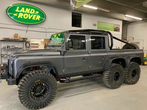 Defender 6x6, Land Rover 130, Land Rover Defender Pickup, Defender Camper, 6x6 Truck, Land Rover Series 3, Defender 130, Concept Vehicles, Offroad 4x4