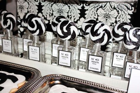 Coco Chanel Birthday Party Ideas | Photo 1 of 18 | Catch My Party Coco Chanel Birthday Party Ideas, Chanel Birthday Party Ideas, Coco Chanel Birthday Party, Chanel Inspired Party, Coco Chanel Birthday, Chanel Baby Shower, Coco Chanel Party, Chanel Birthday Party, Chanel Birthday