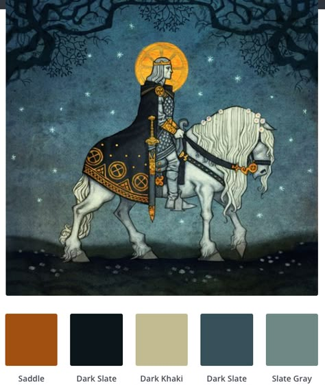 My friend loves Norse mythology and I found this amazing picture. I used a color palette creator from canva.com to create a palette to use. The original picture is by JOHAN EGERKRANS Mythology Color Palette, Dnd Character Color Palette, Warrior Color Palette, Fantasy Color Palette Concept Art, Fantasy Color Pallete, Viking Colour Palette, Medieval Fantasy Color Palette, Medieval Colour Palette, Historical Color Palette