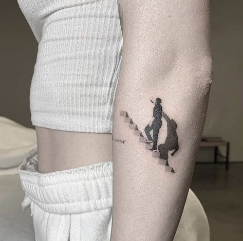 Truman Show Tattoo, Show Tattoo, Serotonin Tattoo, Tattoo Tiny, Surreal Tattoo, Bea Miller, Framed Tattoo, Biker Tattoos, Movie Tattoos