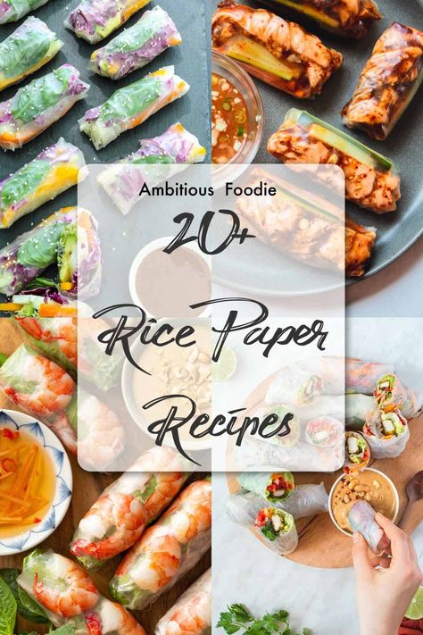 Pistachio Baklava Recipe, Rice Paper Rolls Recipes, Asian Dumplings, Rice Paper Recipes, Rice Paper Wraps, Best Rice, Recipe Paper, Salad Rolls, Rice Paper Rolls