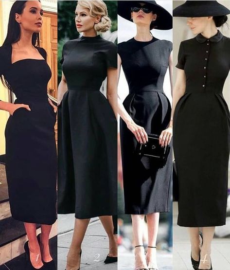 42ffcf057e133f94c1b7b5cf543ef3bd Black Dress Accessories, Black Dresses Classy, Formal Dresses For Teens, Dresses Formal Elegant, Elegant Dresses Classy, Black Dress Outfits, Retro Mode, Elegant Dresses For Women, Dresses For Teens