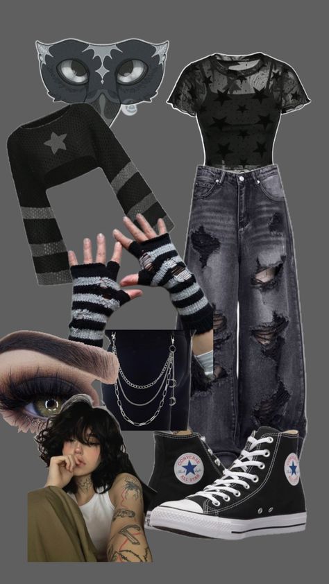 Crow#NOTfurry#therian Crow Therian, Crow Outfit, Metalhead Outfits, Grunge Emo Outfits, Therian Outfits, Weird Kid, Badass Outfit, Fruit Bat, Earthy Outfits