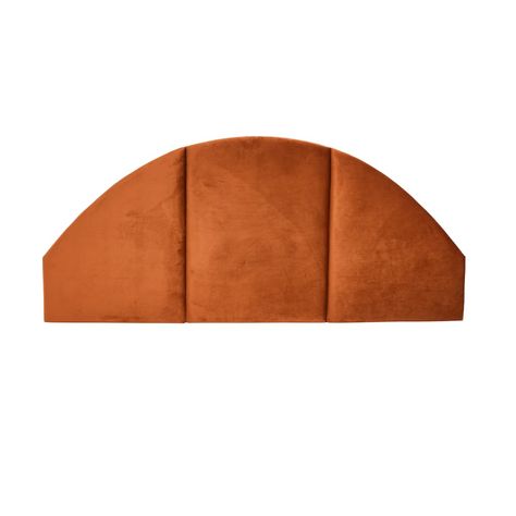 NoSom Terra Cotta Upholstered Velvet Panel Arched Headboard, Queen | Michaels Fake Headboard, Queen Upholstered Headboard, Headboard With Lights, Arched Headboard, Rattan Headboard, Queen Size Headboard, Eclectic Boho, Velvet Headboard, Mattress Box Springs