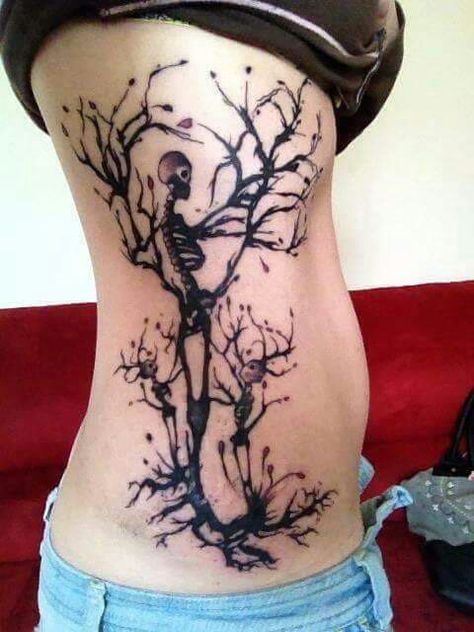 Skeletons in tree mother and children Skeleton Tree, Tattoos For Women On Thigh, 16 Tattoo, Family Tree Tattoo, Marvel Tattoos, Skeleton Tattoos, Amazing Tattoos, Small Meaningful Tattoos, Wolf Tattoo Design