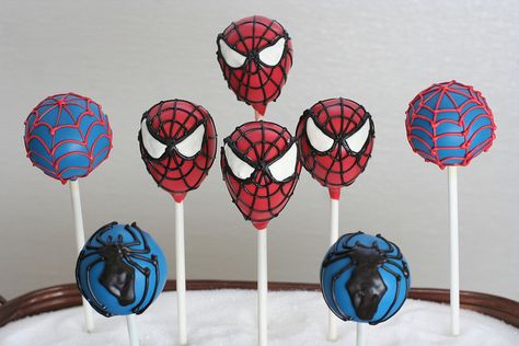 Spiderman Cake Pops | Spiderman Mask Cake pops, along with s… | Flickr Spiderman Cake Pops, Spiderman Birthday Cake, Marvel Birthday Party, Savory Cakes, Pop Cake, Pop Cakes, Novelty Birthday Cakes, Spiderman Theme, Spiderman Birthday Party