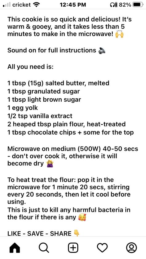 Heat Treated Flour In Microwave, Tongue Hulu In The Microwave, How To Heat Treat Flour In Microwave, Notebook Recipes, Microwave Chocolate Chip Cookie, Microwave Snacks, Fast Desserts, Haha So True, Tasty Baking