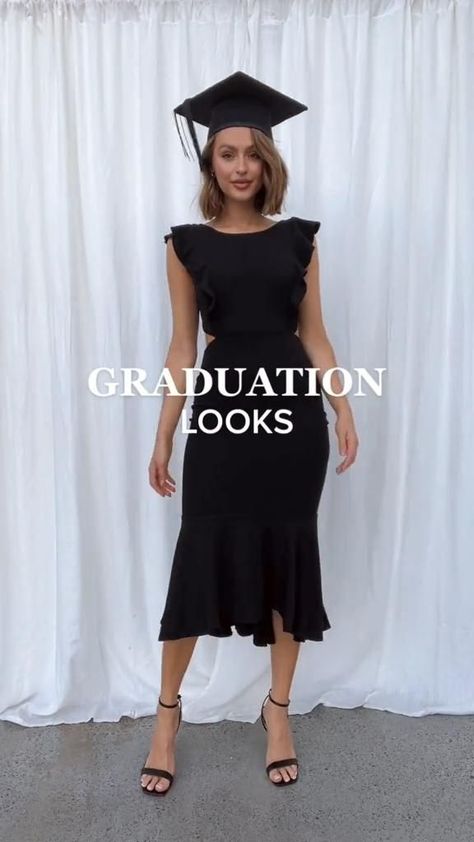 Mothers Outfit For Graduation, Graduation Dress Design Ideas, Dresses For Masters Graduation, Baccalaureate Mass Outfits, Professional Graduation Outfit, Under Graduation Gown Outfit, Dress For Convocation Ceremony, Nursing School Graduation Outfit, Nursing Graduation Outfit